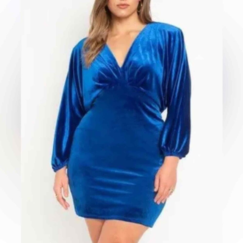 ELOQUII velvet mini dress